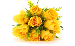 Gorgeous-yellow-roses-bunch