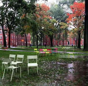 khmacomber on Instagram. Harvard College: Known for Colorful Chairs. A Media Matters @ WFHS Post.